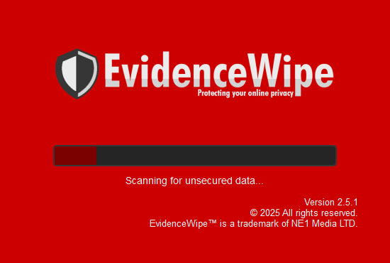 Evidence Wipe Software Screenshot